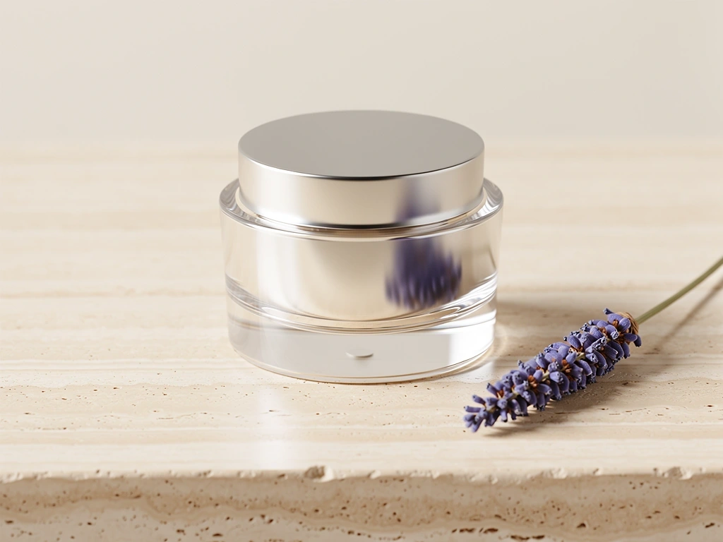 Premium skin care container on stone